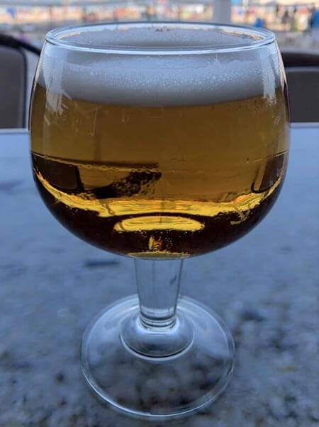 A glass of beer